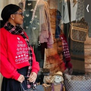 RED Limited Edition Custom novelty LV Christmas sweatshirt